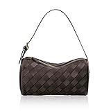 GZRHKJ Mini Woven Leather Bag, Little Handbag, Small Woven Purses for Women, Leather Top-handle Bags, Mini Evening Bag