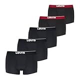 Levi's Men's 5-Pack Solid Basic Microfiber Trunk, Black Combo, Small