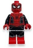 LEGO Superheroes: Spider-Man Minifigure with Red and Black Suit and Silver Trim (Upgraded Suit)