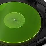 Turntable Mat Record Platter Slipmat: Greenlit Acrylic Record Player Platter Vinyl Slip Mats for Turntables Antistatic Tighter & Defined Bass, Green