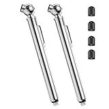 Motorenbau Pencil Tire Pressure Gauge 2 Pack, 10-75PSI Air Pressure Gauge with Tire Caps, Stainless Steel Body, 3 Measurements (±2% Span) for Cars, RVs, Bicycles