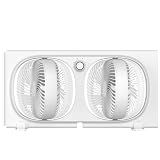 shinic 3-Speeds Window Fan with 180°+90° Rotatable Fans, Manual Reversible, Vertical Window Fan with Rigid & Accordion Expanders, Width Adjustable (21.65" to 33.27"), Ideal for Home, Kitchen, Bedroom
