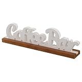 Sintosin Rustic Coffee Bar Signs Decor for Tabletop 16 Inch, White