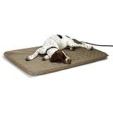 K&H Pet Products Lectro-Soft Orthopedic Outdoor Heated Dog or Cat Bed for Large Dogs or Multiple Cats, Safety Listed Warming Pad, Waterproof, Soft & Flexible, Washable Cover - Large 36 X 25in Tan 60W