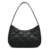 CYHTWSDJ Shoulder Bags for Women, Cute Hobo Tote Handbag Mini Clutch Purse with Zipper Closure (Black Lg)