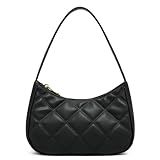 CYHTWSDJ Shoulder Bags for Women, Cute Hobo Tote Handbag Mini Clutch Purse with Zipper Closure (Black Lg)