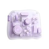 TOUR BOX Elite Plus All-in-Creative Console, Bluetooth Programmable Keyboard Controller for Photo & Video Editing, Color Grading, Illustration, Works with Procreate, Adobe, Davinci (Aurora Violet)