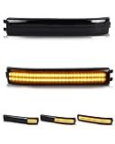 HERCOO Sequential LED Side Mirror Turn Signal Lights Amber Lamp Reflector Light Smoked Lens Assembly Compatible with Ford F150 2009-2014, Raptor 2010-2014, Pack of 2