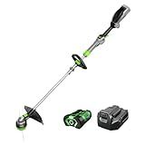EGO Power+ String Trimmer, Battery Powered, 15" Trimmer for Weeds and Grass with POWERLOAD, Telescopic Aluminum Shaft, Includes 56V 2.5Ah Battery and Charger - ST1511T
