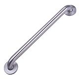 Amazon Basics Bathroom Handicap Safety Grab Bar, 24 Inch Length, 1.25 Inch Diameter, Holds up to 500LBs, ADA Compliant, Stainless Steel