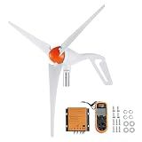 VEVOR 500W 12V Wind Turbine Generator with Anemometer, 3-Blade Wind Power Generator with MPPT Controller & 2.5m/s Start Speed, High Efficiency Wind-Turbine Kit for Home, Farm, RVs, Boats