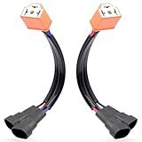 ALLCSM 2Pack 9006 9005 to H4 Headlight Bulb Conversion Plug and Play Wire Adapter Sockets Replacement for JDM/EDM Headlight
