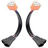 ALLCSM 2Pack 9006 9005 to H4 Headlight Bulb Conversion Plug and Play Wire Adapter Sockets Replacement for JDM/EDM Headlight