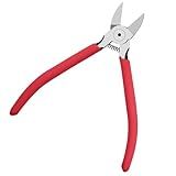 6 Inches Wire Cutters with Longer Flush Cutting Edge, Flush Cutter Tool with Spring Grip for Electronics, Powerful Cutting Pliers for Crafts, Precision Side Cutter for Copper, Plastic, and Zip Ties