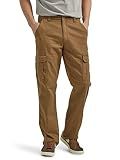 Wrangler Authentics Men's Relaxed Fit Stretch Cargo Pant, Kangaroo, 34W x 30L