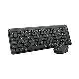 Logitech MK250 Bluetooth Wireless Mouse and Keyboard Combo: Fast & Easy Connectivity, Compact Wireless Keyboard, Ambidextrous Mouse, Durable Build - Windows/MacOS - Graphite