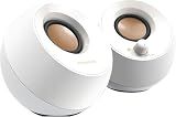 Creative Pebble, 2.0 USB Desktop Stereo Speakers for PC/Laptop, White