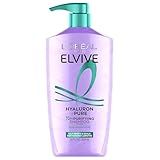 L'Oreal Paris Elvive Hyaluron + Pure 72H Purifying Shampoo for Oily Hair, Clarifying Shampoo with Salicylic Acid and Hyaluronic Acid, 28 Fl Oz
