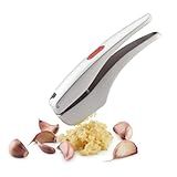 Zyliss Susi 3 Garlic Press - Aluminium Press with Built-In Cleaning Tool - Garlic Crusher, Mincer & Peeler for Unpeeled Cloves