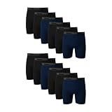 Hanes Men's Boxer Brief Underwear Pack, Cotton Boxer Briefs, Moisture-Wicking, Assorted Solids, 12-Pack