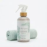 Studio TOV Organic Yoga Mat Cleaner Spray | 8oz Spring Mint with Microfiber Cloth | Made in the USA | Safely and Effectively Cleans All Mats and Pilates + Yoga Accessories