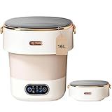 Portable Washing Machine,Mini Washer 16L Upgraded With Spin Basket,Small Clothes Folding Washing Machine Of Underwear, Baby And Small Clothes,Suitable For Home Apartments Dormitories, Hotels Khaki