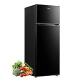Upstreman 7.7 Cu.Ft. Refrigerator with Freezer Double Door Fridge