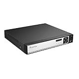 12MP 4K 10CH Network Video Recorder for Security Camera System, Support 12MP/4K/5MP/4MP/3MP/1080P IP Camera H.265+ PoE NVR, 24/7 Recording, Face Detection, 10 Port PoE NVR(HDD Not Included)