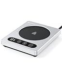 Maestri House Coffee Mug Warmer with 4 Temp Settings & 1-12 Hour Timer, Auto Shut Off for Desk, Smart Electric Beverage Warmer, Candle Melter for Home and Office, ETL Listed (Silver)