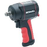 BESWELL-885 Ft.lbs Max Loosen Torque 1/2" Stubby Size Jumbo Hammer Air Impact Wrench-BW-112B3N