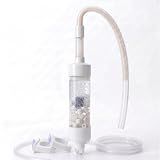 Aquariums Compact Protein Skimmer & Fluidized Bed Filter, Air-Driven Moving Bed Filter with YL-08 Media, 3-in-1 Water Clarifier, Waste Separator & Oxygenator for Nano Fish Tanks (Air Pump Required)