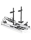 Young Hitch Mount Bike Rack with Ramp, 200 lbs. Capacity for 2 E-Bikes, Fat Tire and Standard, fits Cars, SUVs, RVs, Trailers with 2 Inch Receiver