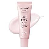 medicube No Cast Just Glow Collagen Sunscreen | SPF 50 Broad Spectrum Face Sunscreen | Lightweight, Non-Sticky, Hydrating Formula | Peptide, Cica for Soothing & Glow | Korean Skincare