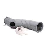 PAWZ Road Cat Tunnel S Shape Cat Tunnels for Large & Indoor Cats 51”Long