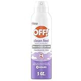 OFF! Clean Feel Insect Repellent Aerosol with 20% Picaridin - Long-Lasting DEET-Free Protection from Mosquitoes, Fragrance-Free Pest Control For Ticks & Flies, Camping, Bug Spray - 5 oz