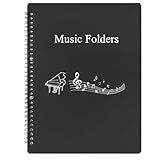 Sheet Music Folder, Premium Sheet Music Folder Organizer for Sheet Music, Sturdy Double Side Writable 40 Pages Spiral Binder Organizer Fits Letter Size (8.5 x 11 inches) by Pniimoo