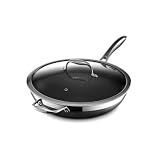 HexClad 12" Hybrid Nonstick Wok & Lid, Induction-Ready, Dishwasher Safe