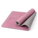 Vesstra Premium Yoga Mat – Sweat-Activated Non-Slip PU Grip I Natural Rubber Base I 4mm for Yoga, Pilates & Workouts