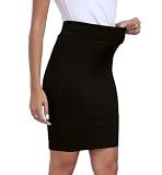 Women's Basic Mini Skirts High Waisted Pencil Suit Skirt Bodycon Skirts