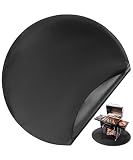 UNCO- Round Fire Pit Mat, 36", Black Double-Sided Fireproof Design, Reusable, Portable, 3 Layers, Waterproof & Easy to Clean, Grill Matt for Outdoor Grill Deck Protector