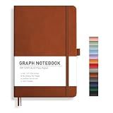 RETTACY Graph Grid Paper Notebook, 192 Pages, A5 Size (5.7'' x 8.3'')