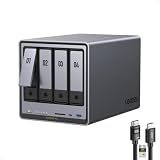 UGREEN NAS DXP4800 Pro 4-Bay Desktop Network Attached Storage, Intel Core i3-1315U 6-Core CPU, 8GB DDR5 RAM, Built-in 128GB SSD, 1x 10GbE, 1x 2.5GbE, 2X M.2 NVMe Slots, 4K HDMI (Diskless)