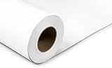 Denny Mfg - Seamless Paper Backdrop for Photoshoot with Free Gaffer Tape – True White Photography Paper Roll Background with Matte Finish for Studio, Video & Content Creation – (107 in x 36 ft)