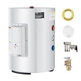 VEVOR 10 Gallon Electric Water Heater, Hot Water Heater 1600W, w/LED Display, Knob Control, IPX4 Waterproof, Side Connection On-Demand Heaters for Shower, Bath