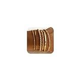 DEARMAY 14K Gold Plated Bracelets for Women Jewelry Sets Stack Trendy Dainty Stackable Paperclip Rope Snake Box Figaro Chain Bracelets Pack Costume Fashion Gifts