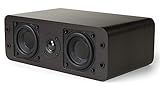 Micca OoO Slim Center Channel Speaker with 3-Inch Woofers and Silk Tweeter, Thin Design Under 4" Tall, for Desktop Stereo or Home Theater Surround Sound, Wall Mountable, Single, Dark Walnut