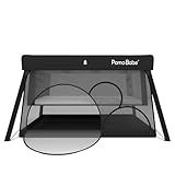 Pamo Babe Travel Crib Lightweight Playpen Baby Playard with Bassinet Portable Mini Playard