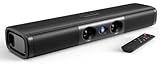 Saiyin Sound Bar with Enhanced Bass–Dual Larger Woofer & Dual Bass Ports, Sound Bar for Smart TV with 90W Peak Power, 17.1-inch Soundbar with Bluetooth5.3/TV-ARC/Optical/AUX Input
