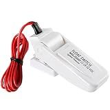Bilge Float Switch, Huazu Automatic Bilge Pump Float Switch Rule Float Switch DC 12V 24V 32V for Boats Ignition Protected Mercury Free White