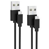 Micro USB Cable 3ft Charging Cord 2Pack Bulk Black,Fast Charging Cable, High Speed Data Transfer Cable, Android Phone Cable for Samsung Galaxy S7 Edge S6 S5 and More
